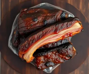 Żeberka w coli pieczone w rękawie